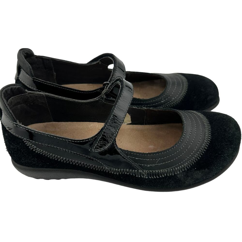 Naot Womens EU Size 38 US 7.5M  Black Suede Mary Jane Comfort Shoes Israel